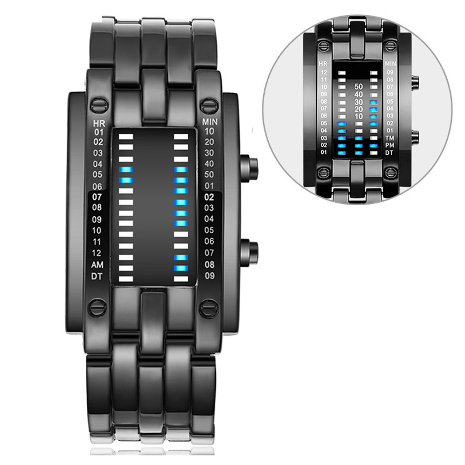Premium Binary Matrix Blue LED - Smartwatch Premium Watches For Women บทวิจารณ์และราคา