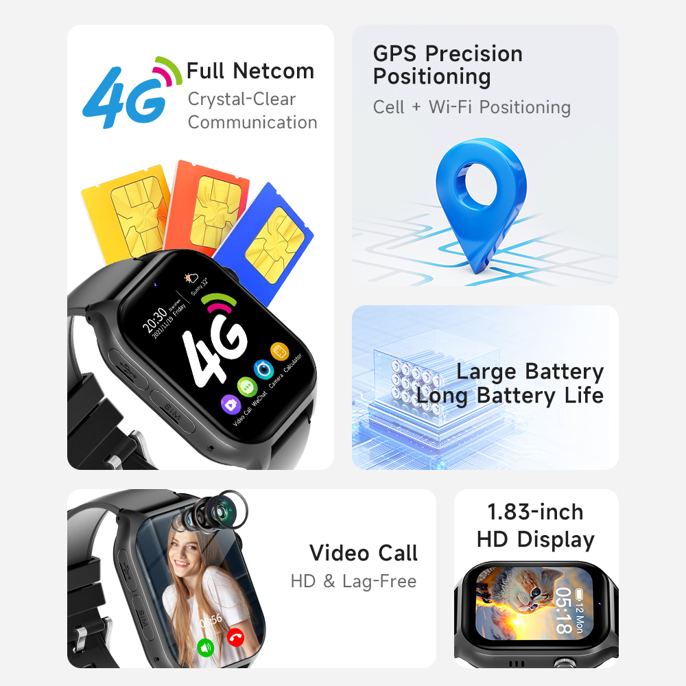 696 Smart Watches 4G Kids GPS  - Smartwatch Watches Gift For Boys With Gps บทวิจารณ์และราคา
