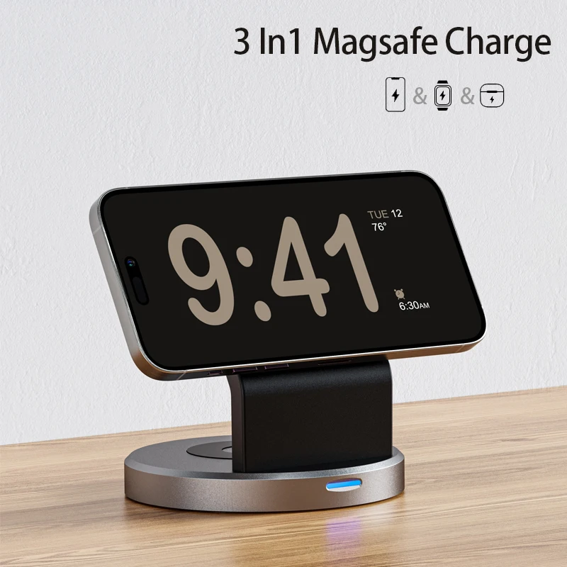 3 In 1 Magnetic Wireless Charg - Iwatch Smartwatch บทวิจารณ์และราคา