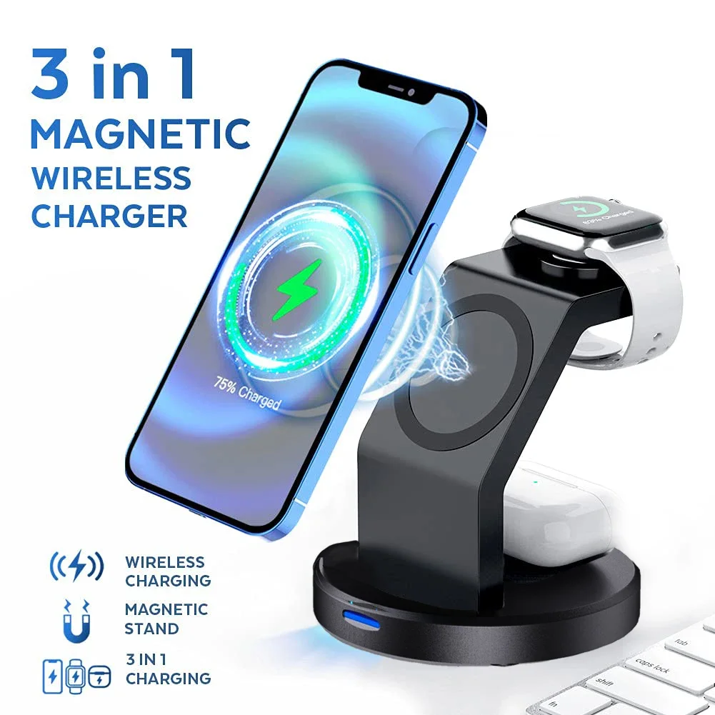 3 In 1 Magnetic Wireless Charg - Iwatch Smartwatch บทวิจารณ์และราคา
