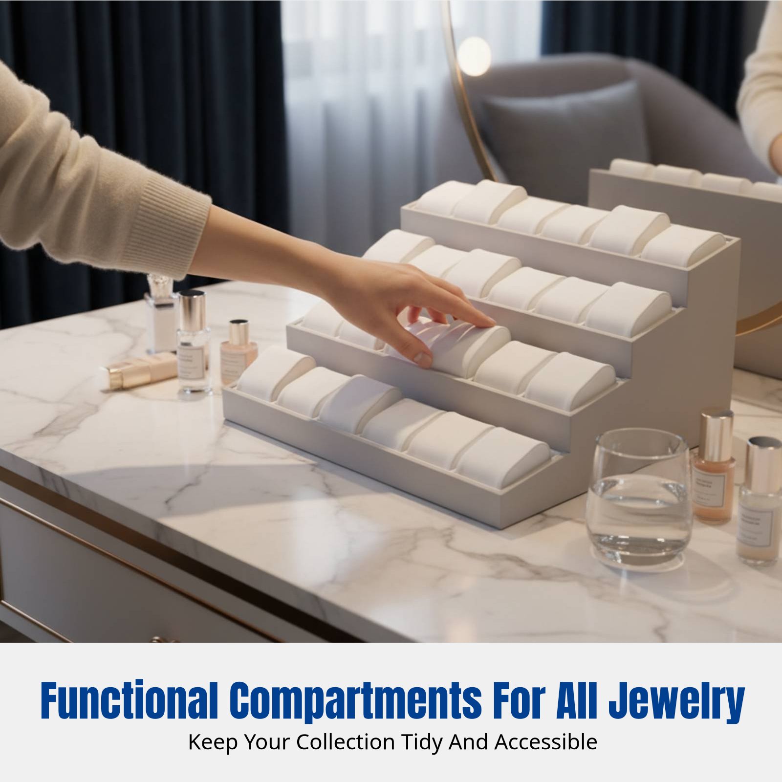Tiered Jewelry Display Stand,  - Watch Display Pillow บทวิจารณ์และราคา
