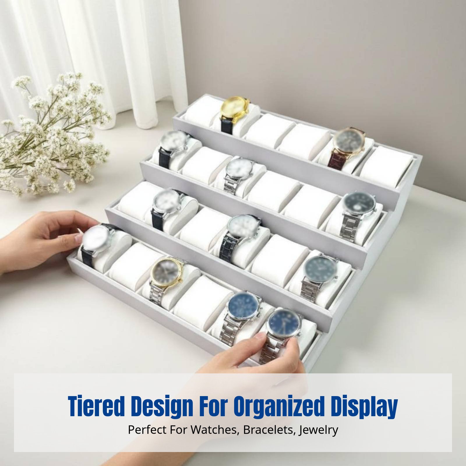 Tiered Jewelry Display Stand,  - Watch Display Pillow บทวิจารณ์และราคา