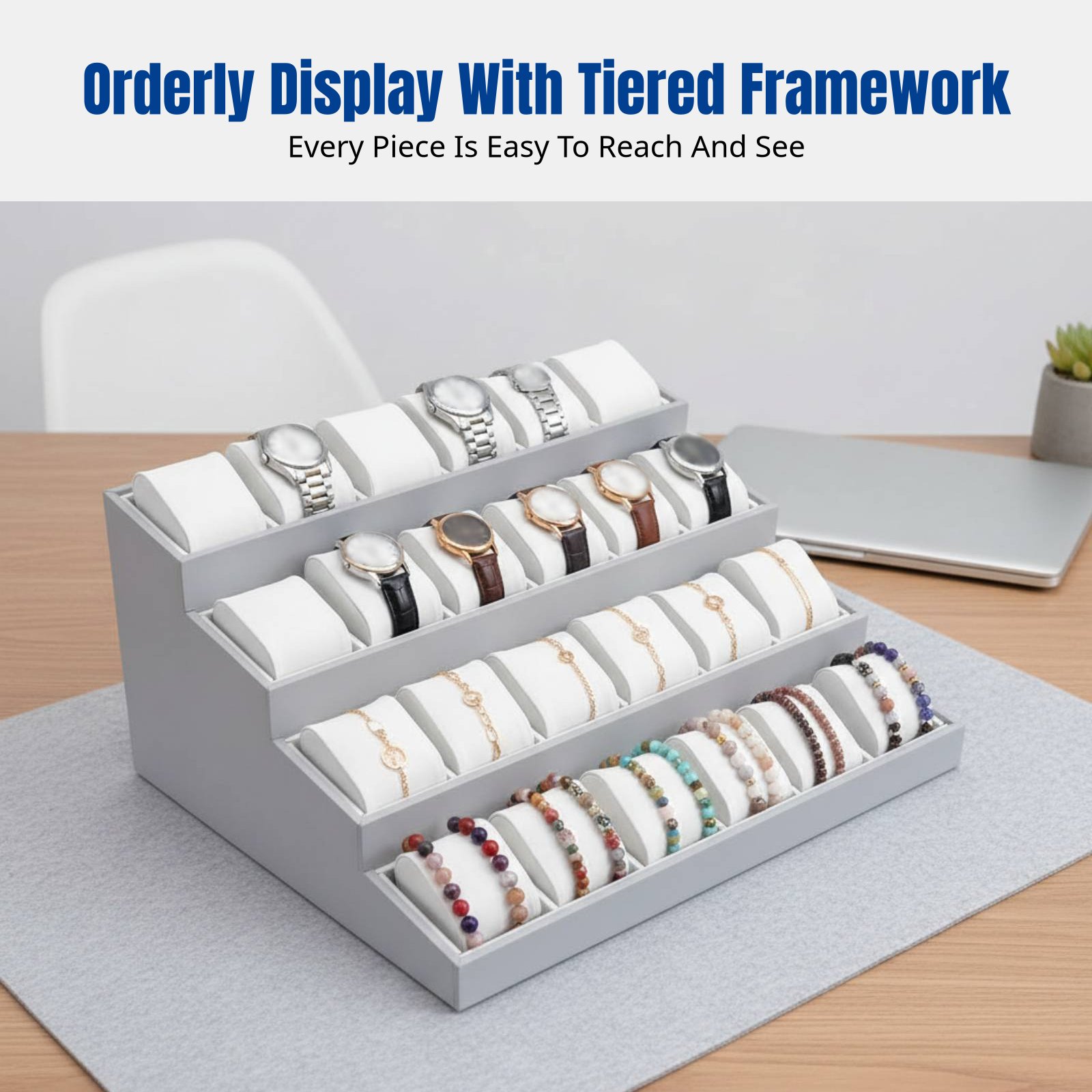 Tiered Jewelry Display Stand,  - Watch Display Pillow บทวิจารณ์และราคา