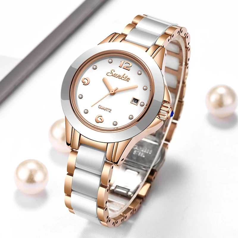 Sunkta Fashion Casual Quartz W - Ladies Fashion Watch บทวิจารณ์และราคา
