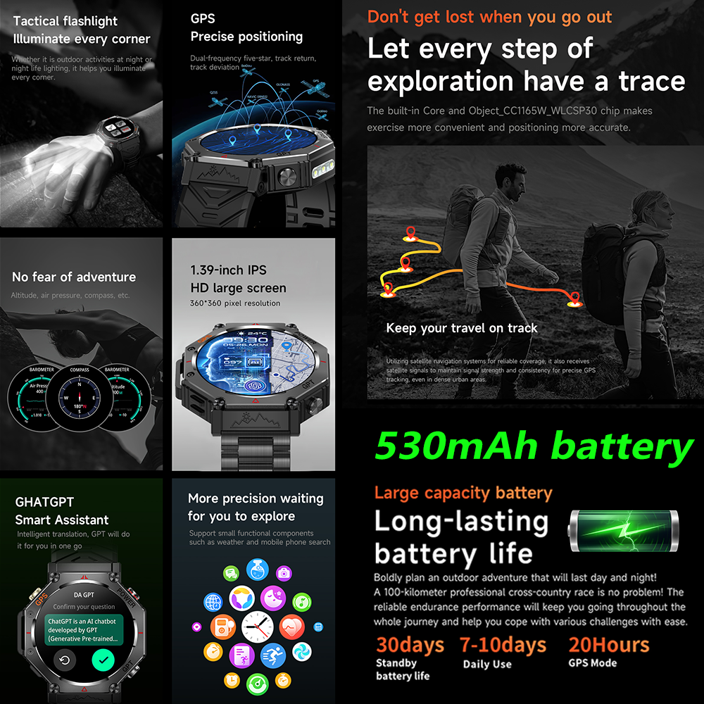 2026 New T-Rex 3 Ultra 10ATM W - Smartwatch Rugged Watches For Men บทวิจารณ์และราคา