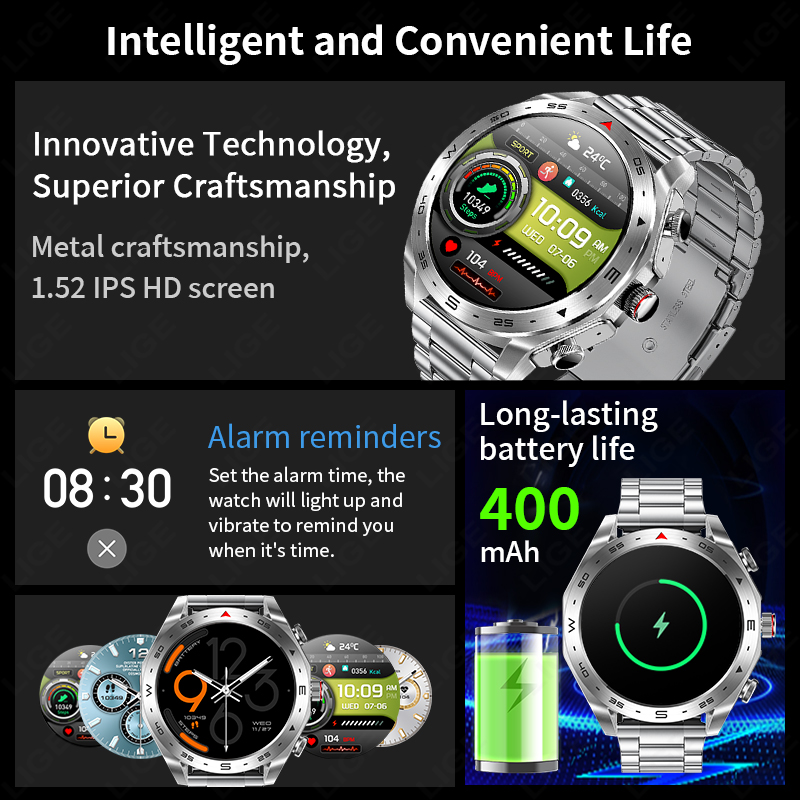 LIGE AMOLED Screen Smart Watch - Smartwatch Noise Watches For Women บทวิจารณ์และราคา