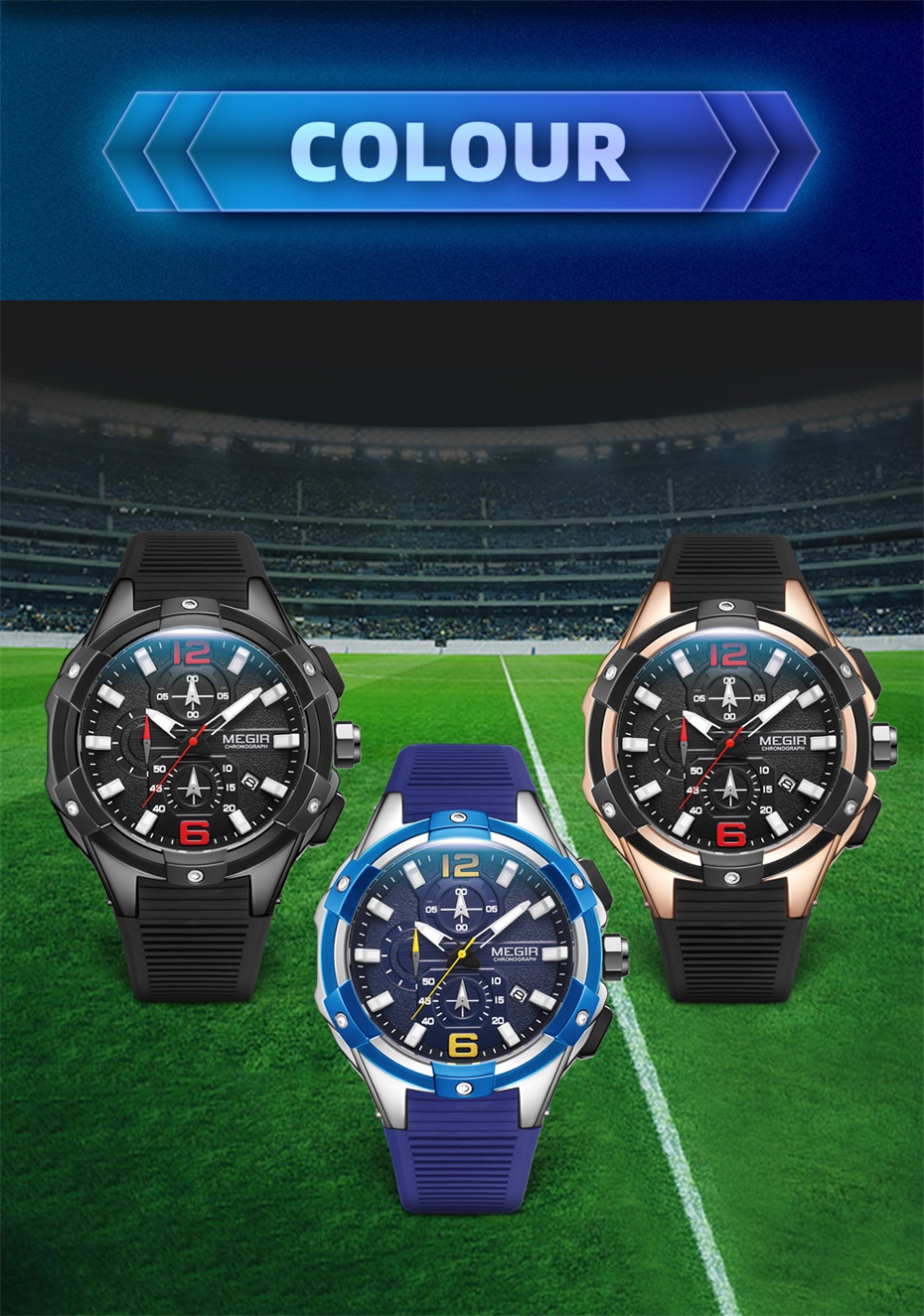 MEIGR Men's Sports Chronograph - Smartwatch Army Watches For Men บทวิจารณ์และราคา