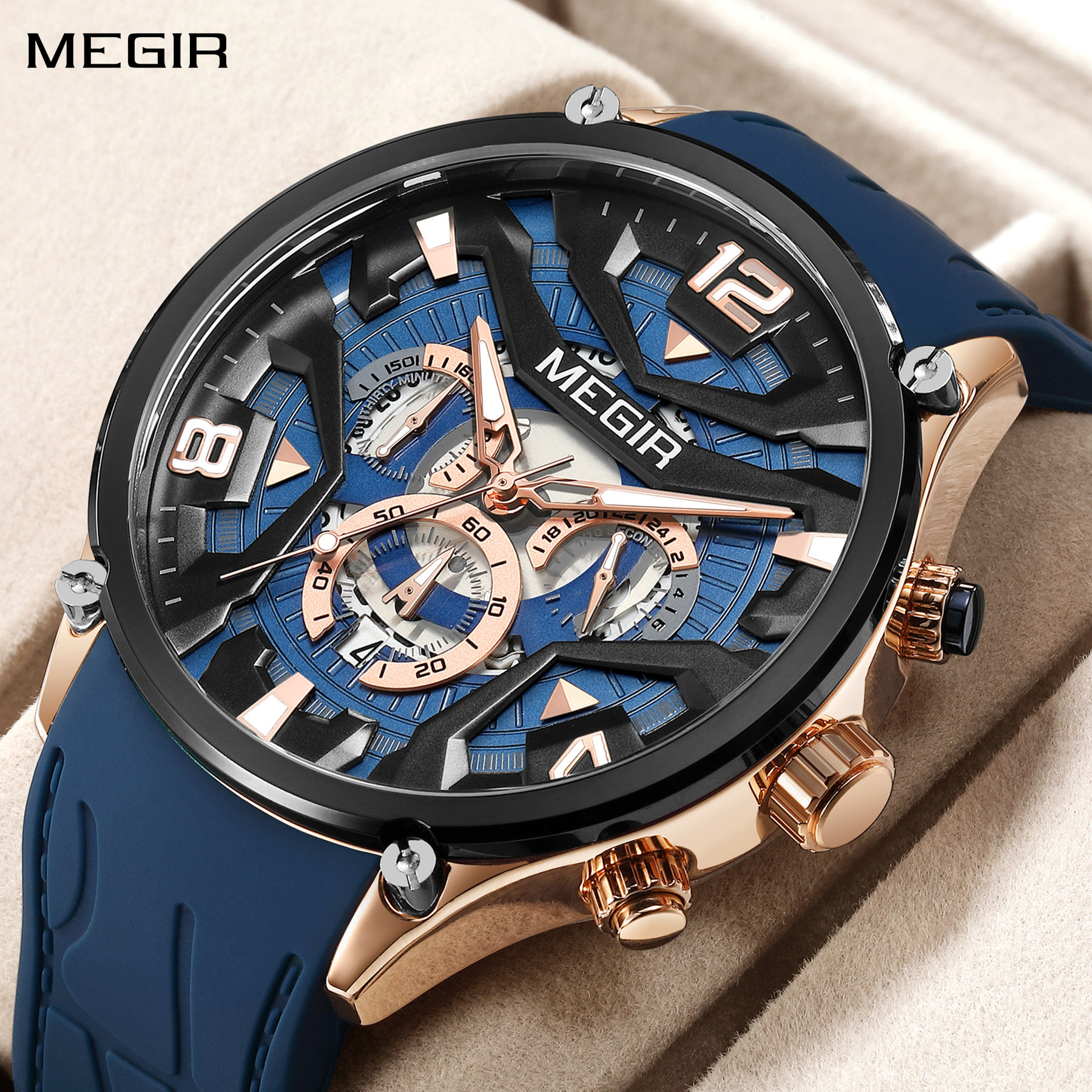 MEGIR Men's Sports Chronograph - Smartwatch Army Watches For Men บทวิจารณ์และราคา