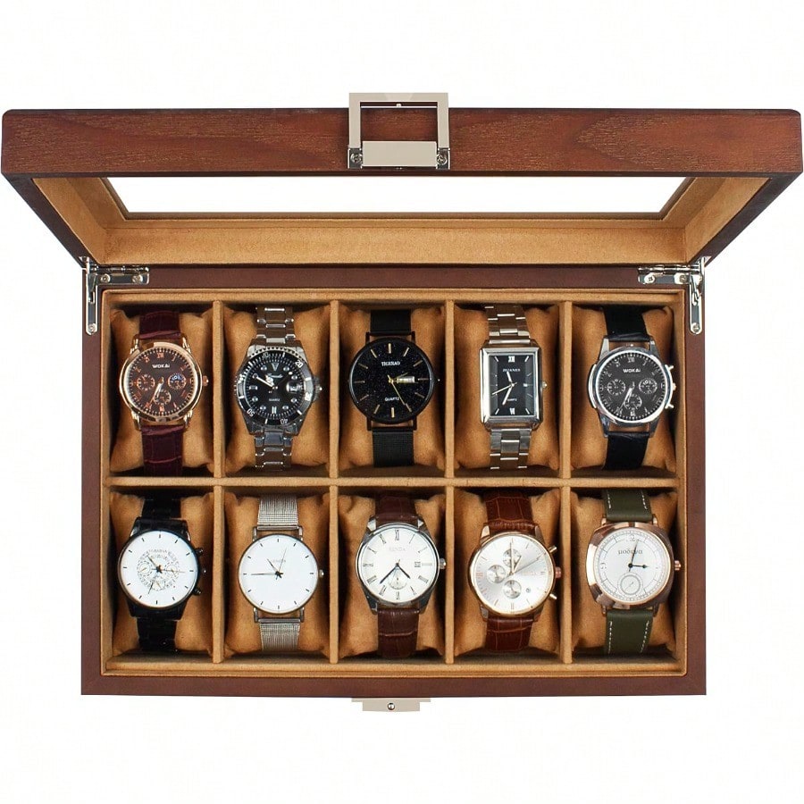 New Watch Box 10 Slot Watch Ca - Watch Display Pillow บทวิจารณ์และราคา