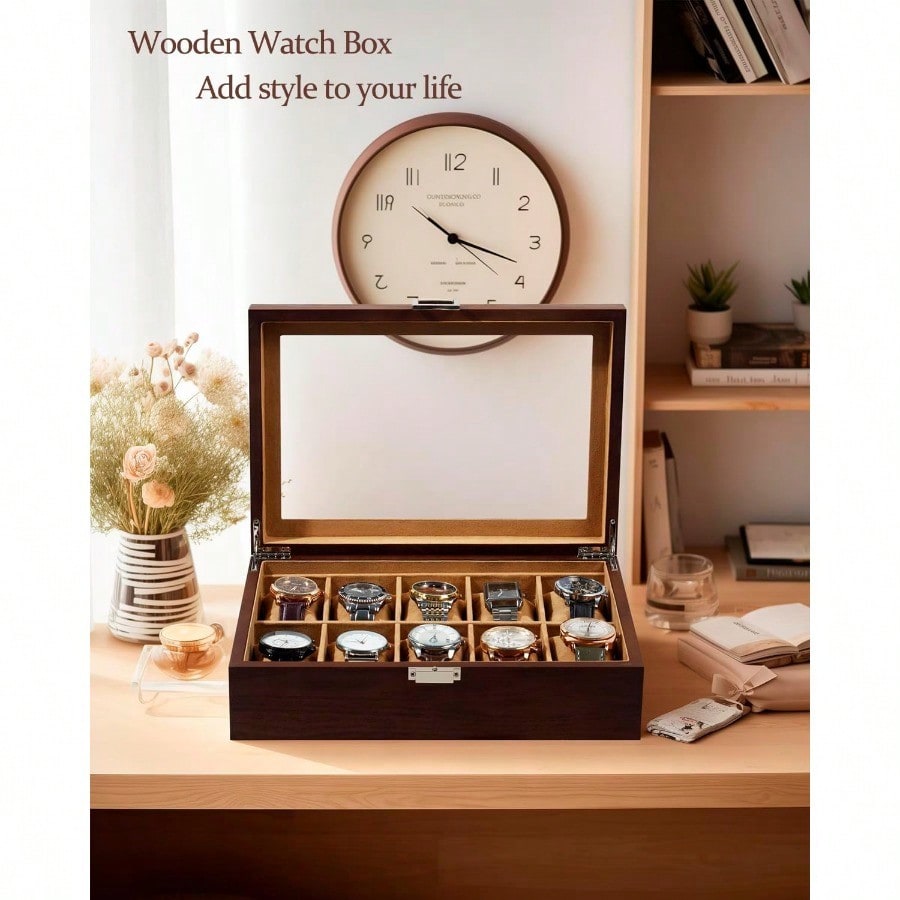New Watch Box 10 Slot Watch Ca - Watch Display Pillow บทวิจารณ์และราคา
