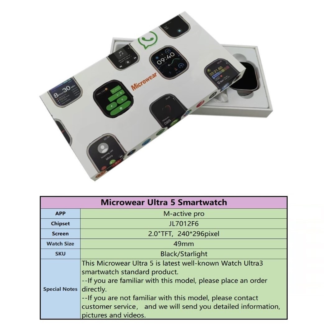 Whatsapp Quick Replies Ultra5  - Smartwatch Watch Whatsapp บทวิจารณ์และราคา