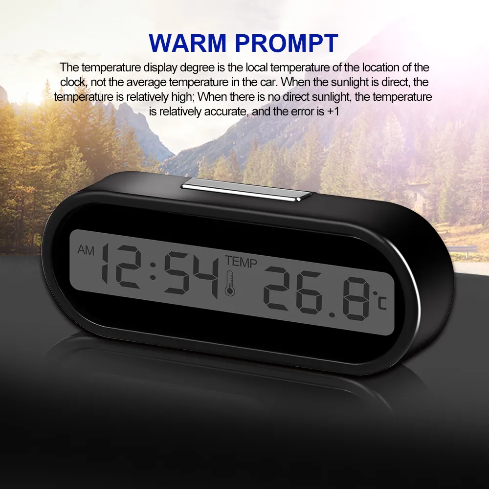 Car Clock Luminous LCD Backlig - Watch Display Pillow บทวิจารณ์และราคา