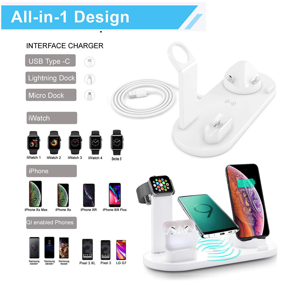 7 in 1 Wireless Charger Stand  - Iwatch Smartwatch บทวิจารณ์และราคา
