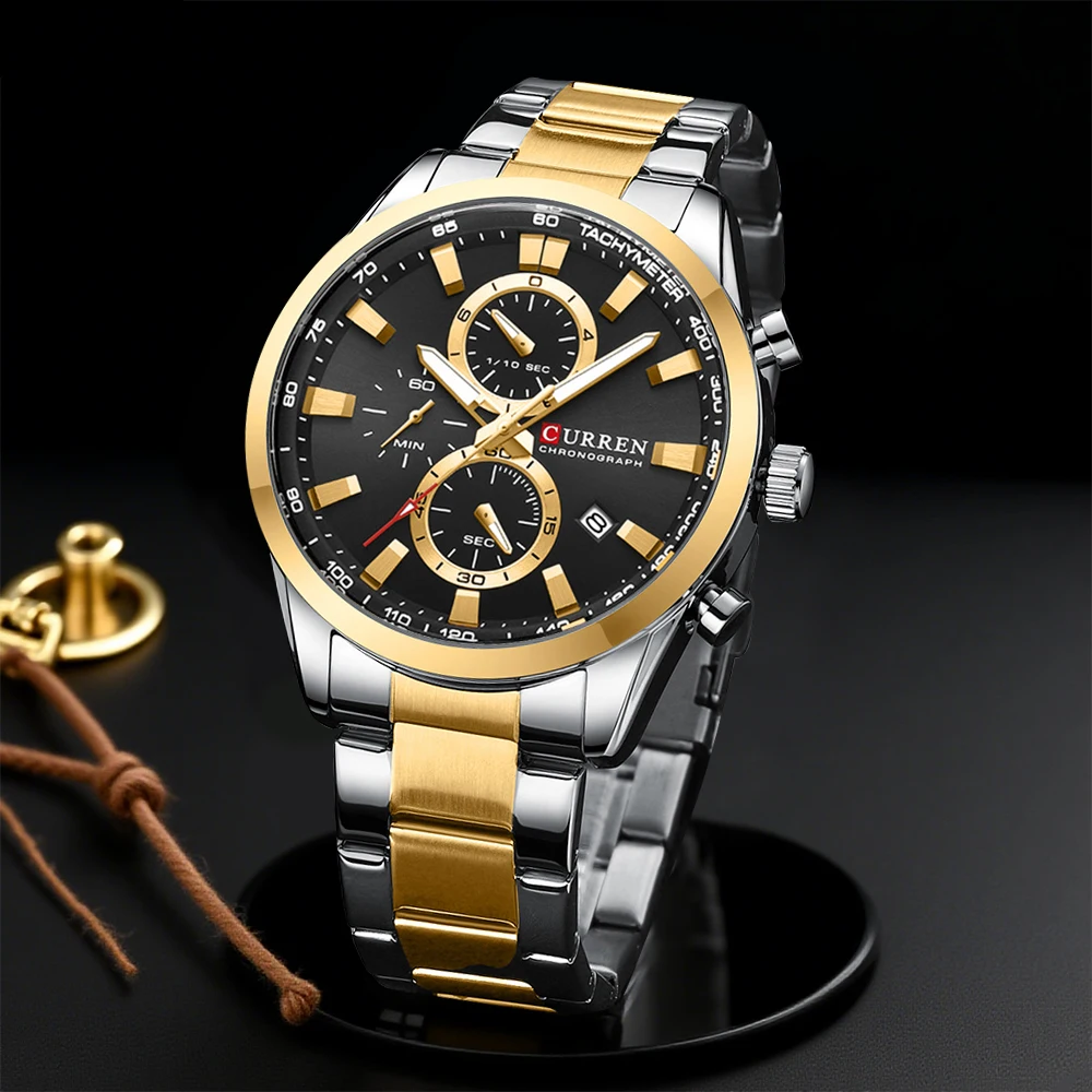 CURREN Casual Quartz Chrono Sp - Chronograph Sport Watch บทวิจารณ์และราคา