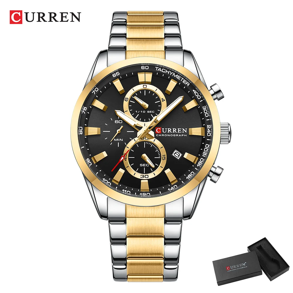 CURREN Casual Quartz Chrono Sp - Chronograph Sport Watch บทวิจารณ์และราคา