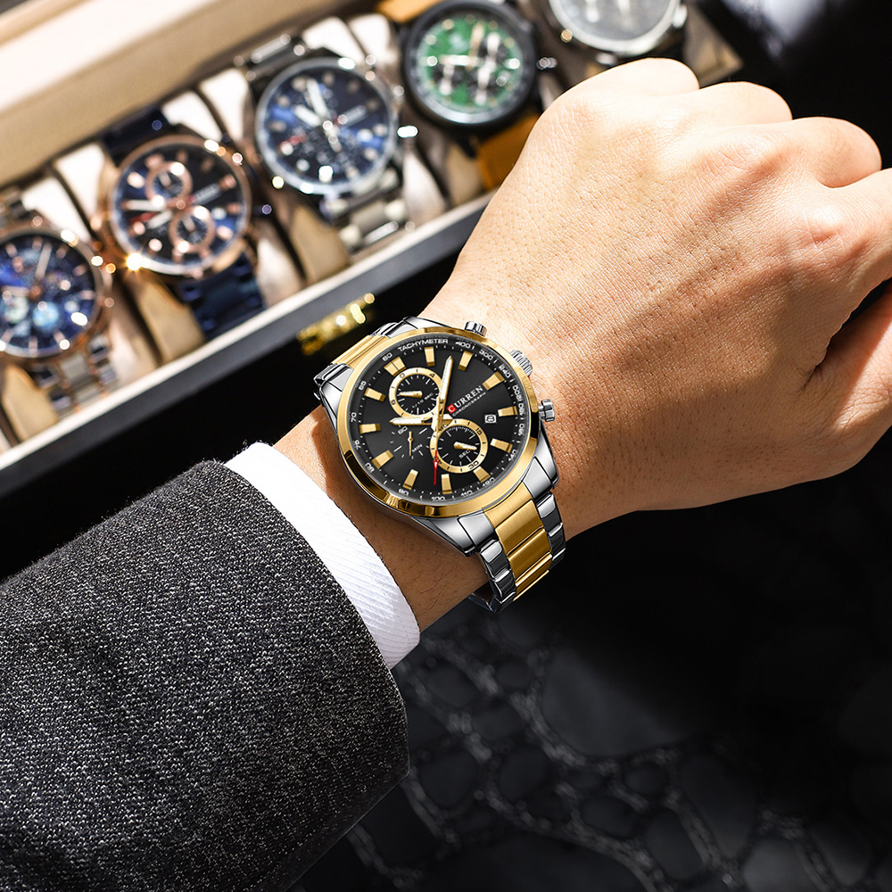 CURREN Casual Quartz Chrono Sp - Chronograph Sport Watch บทวิจารณ์และราคา
