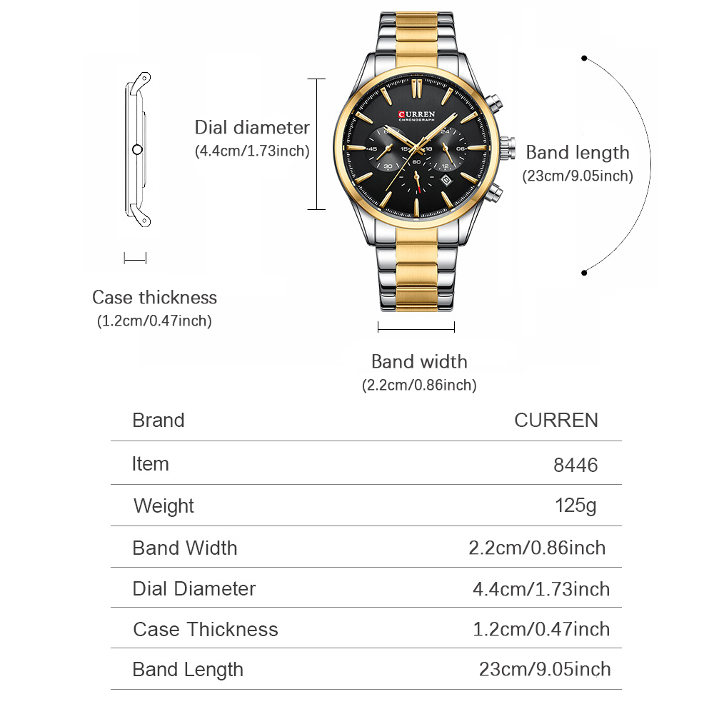 CURREN Casual Quartz Chrono Sp - Chronograph Sport Watch บทวิจารณ์และราคา
