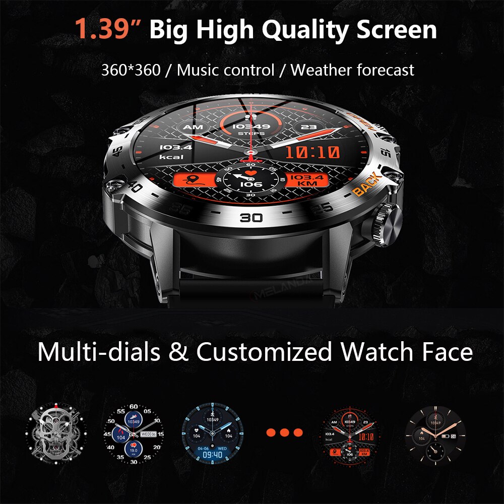 MEVADEN Steel 1.39 inch Men Lu - Heart Rate Gps Watch บทวิจารณ์และราคา
