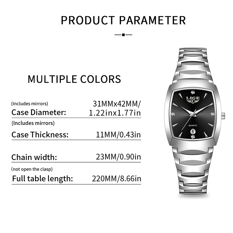 LIGE Watch women Business Luxu - Ladies Fashion Watch บทวิจารณ์และราคา