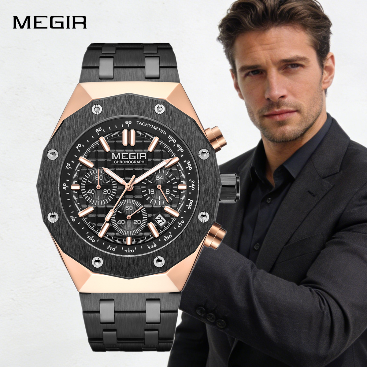 MEGIR Chronograph Luxury Men S - Smartwatch Watches For Men Digital บทวิจารณ์และราคา