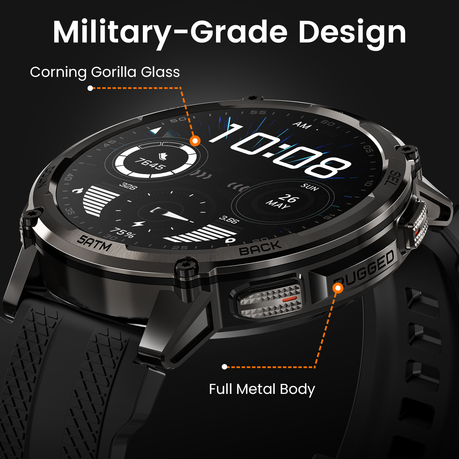 KOSPET TANK T4C Smartwatch Men - Smartwatch Rugged Watches For Men บทวิจารณ์และราคา