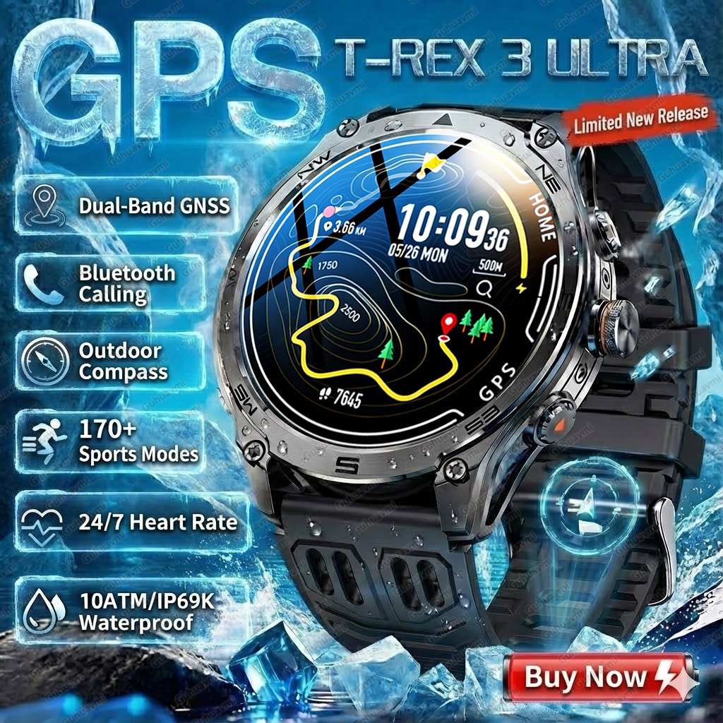 T-Rex 3 Military Grade 1000mAh - Smartwatch Rugged Watches For Men บทวิจารณ์และราคา