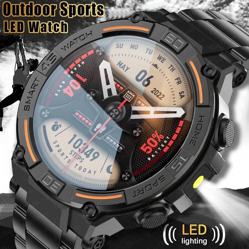 Outdoor Military Rugged Smartw - Smartwatch Rugged Watches For Men บทวิจารณ์และราคา