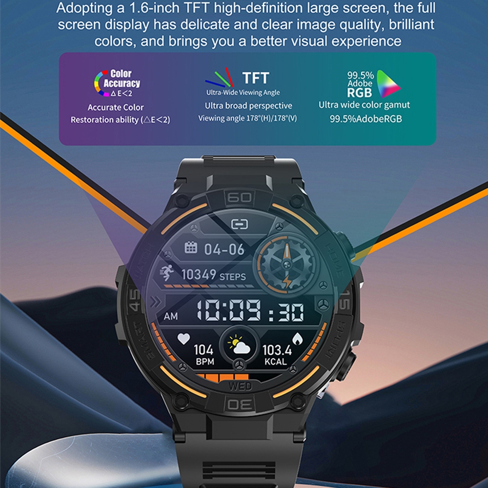 Outdoor Military Rugged Smartw - Smartwatch Rugged Watches For Men บทวิจารณ์และราคา