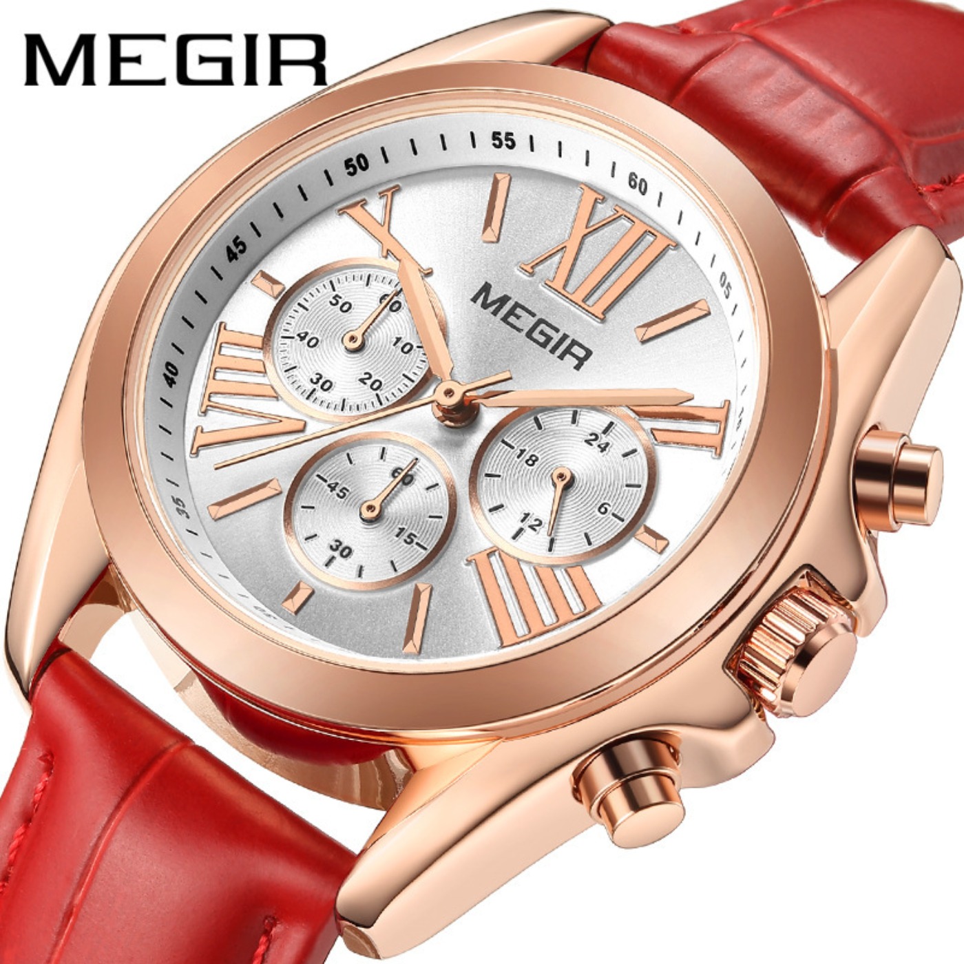 MEGIR New Luxury Leather Watch - Ladies Fashion Watch บทวิจารณ์และราคา