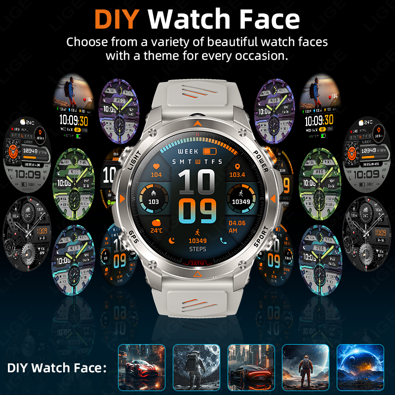 LIGE Rugged GPS Track Smart Wa - Watch Smart Smartwatch บทวิจารณ์และราคา