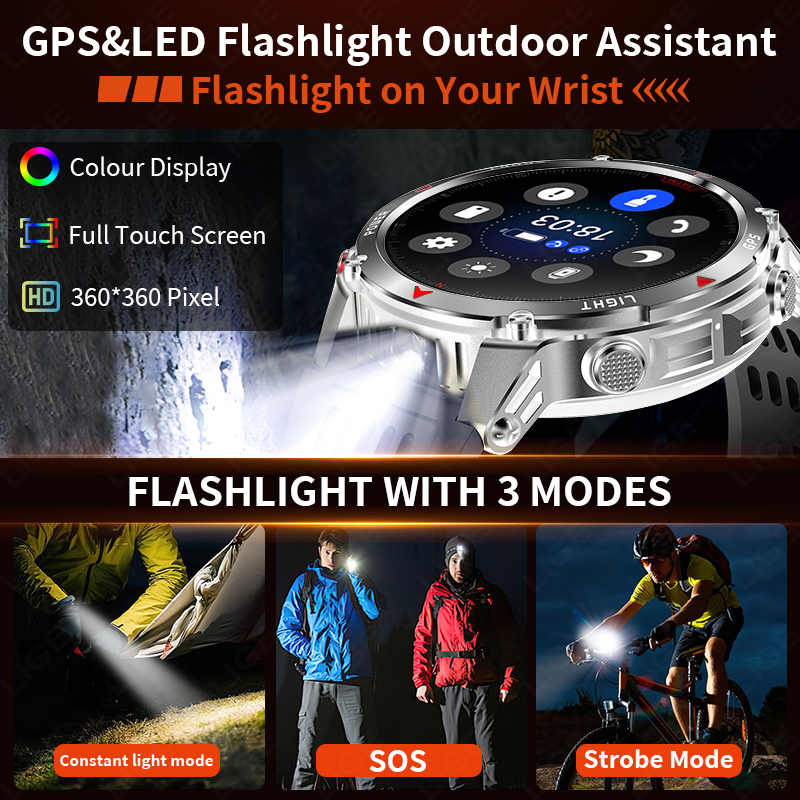LIGE Rugged GPS Track Smart Wa - Watch Smart Smartwatch บทวิจารณ์และราคา