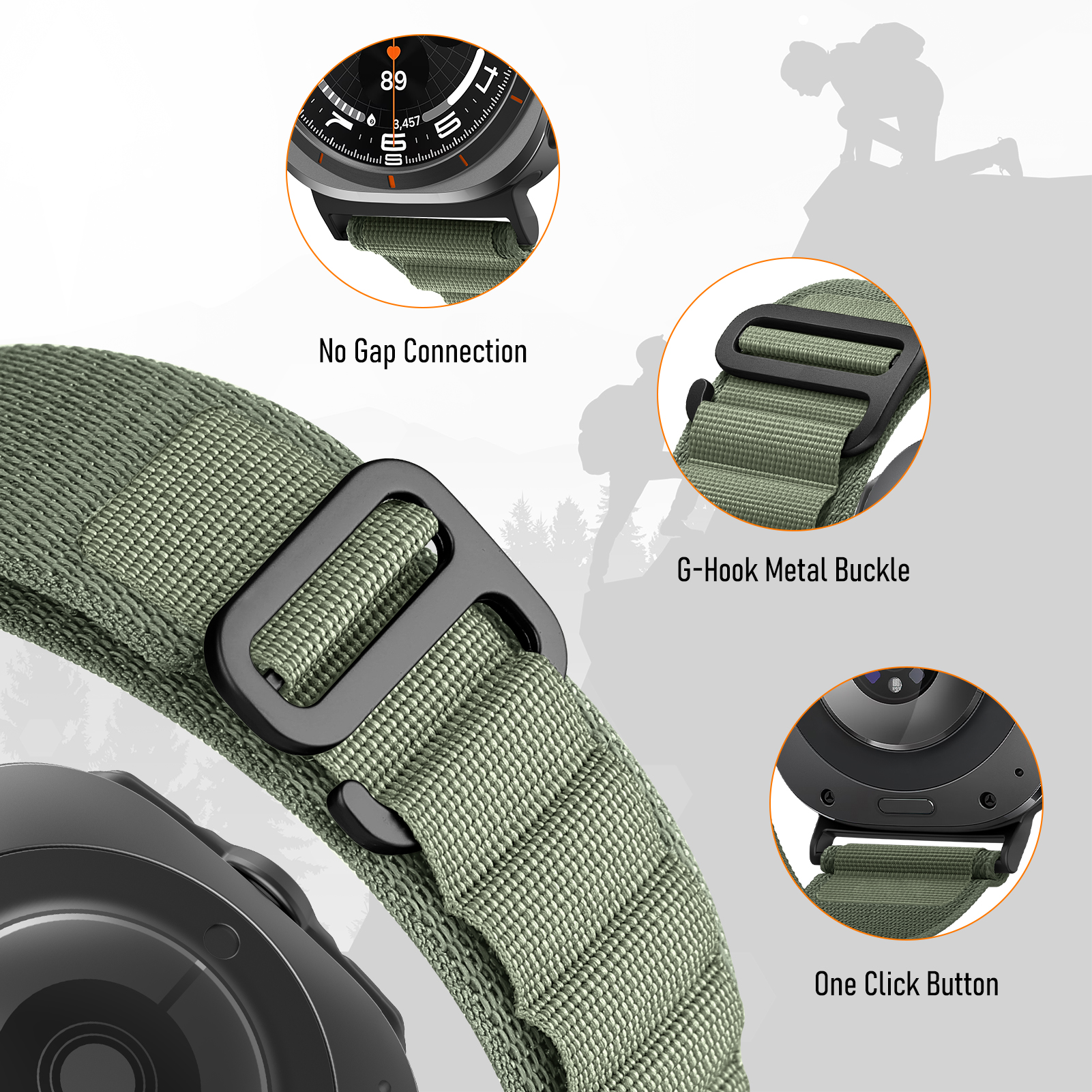 For Galaxy Watch Ultra Strap 4 - Smartwatch Rugged Watches For Men บทวิจารณ์และราคา
