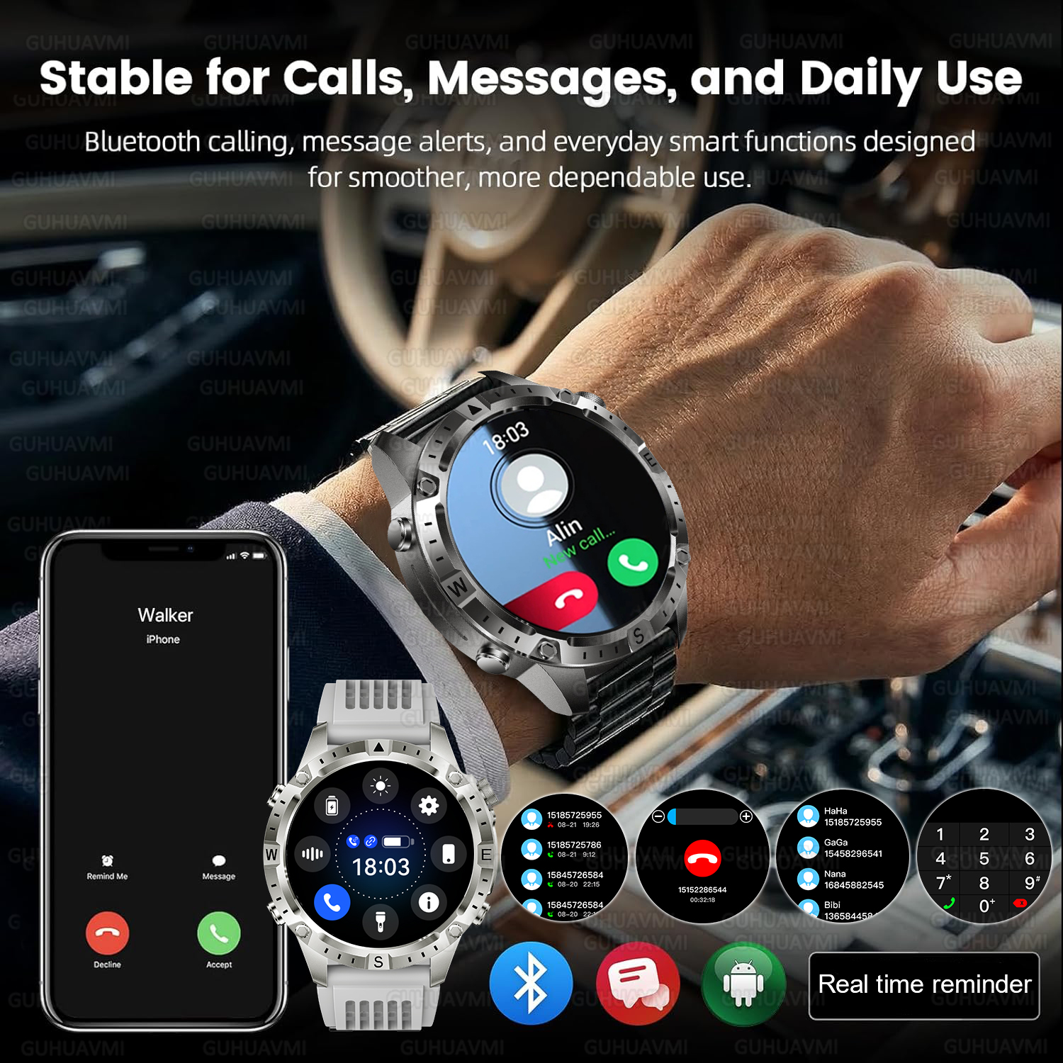 New Men Army grade Built-in GP - Smartwatch Army Watches For Men บทวิจารณ์และราคา