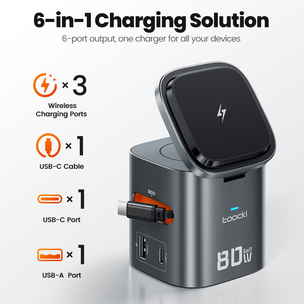 Toocki 80W 6-in-1 GaN Charging - Iwatch Smartwatch บทวิจารณ์และราคา