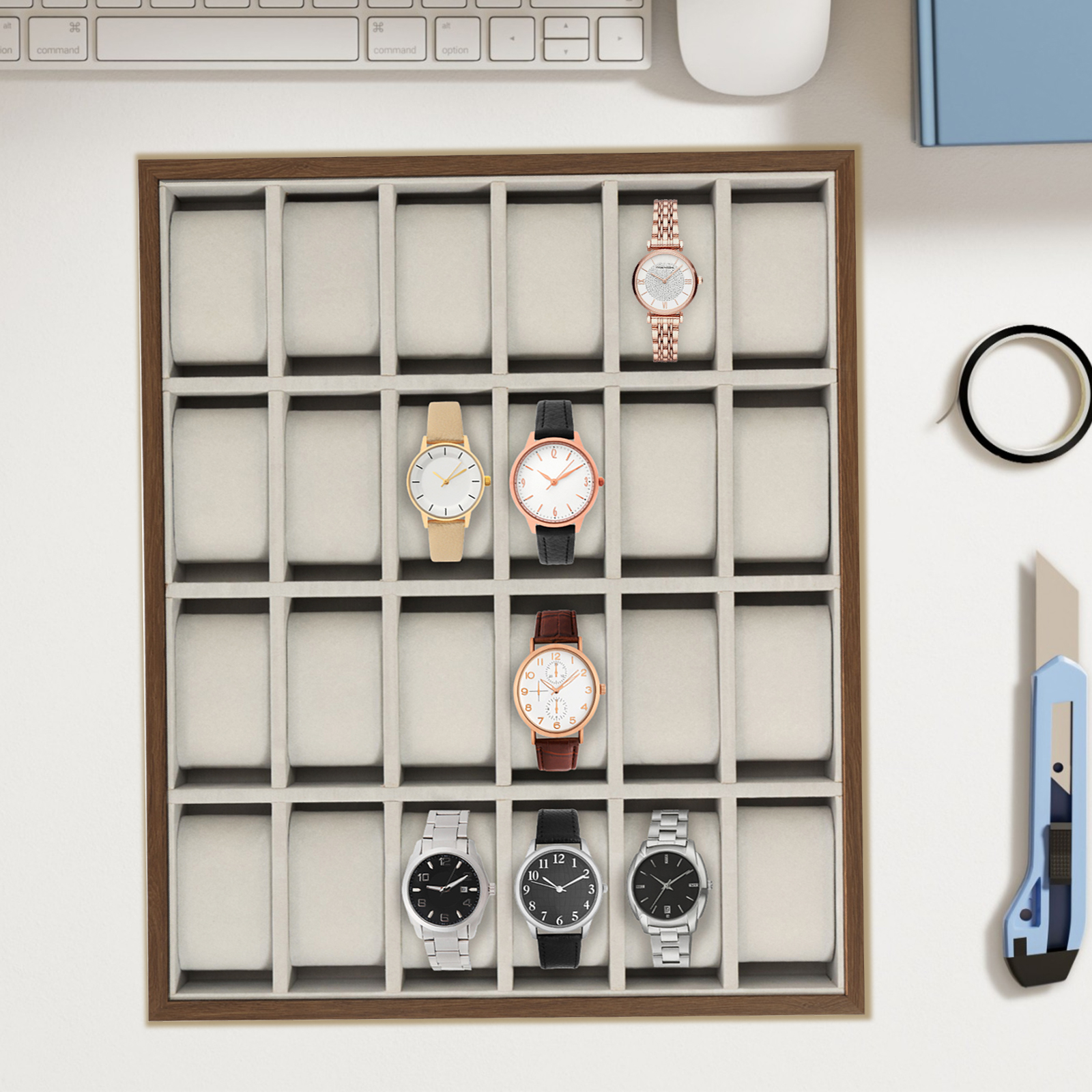 Grey Walnut Density Board 40*3 - Watch Display Pillow บทวิจารณ์และราคา