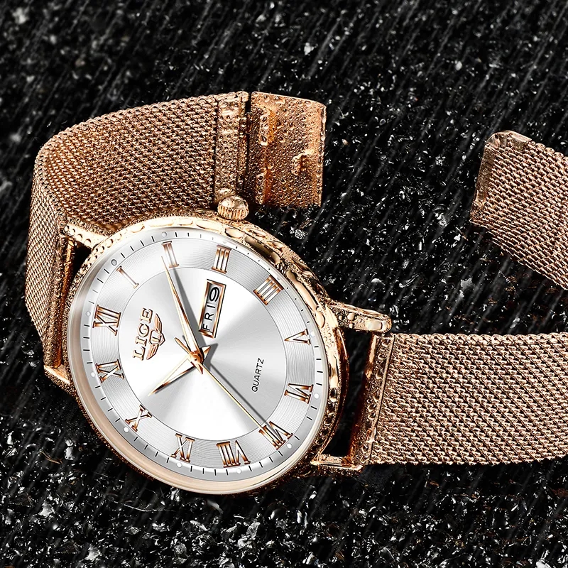 LIGE Fashion Women Watch Top B - Chronograph Sport Watch บทวิจารณ์และราคา
