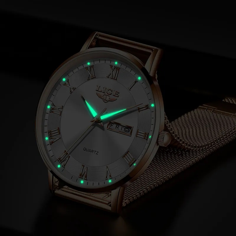 LIGE Fashion Women Watch Top B - Chronograph Sport Watch บทวิจารณ์และราคา