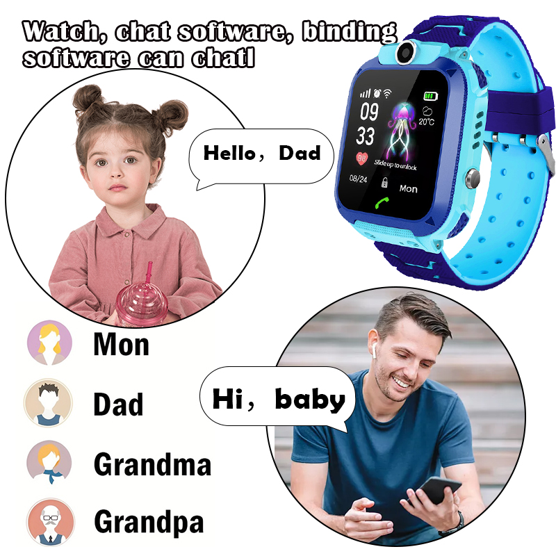 Q12B Kids Smart Watch with SOS - Smartwatch Watches Gift For Boys With Gps บทวิจารณ์และราคา