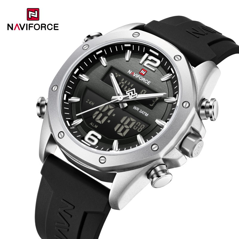 NAVIFORCE Men Quartz LCD Dual  - Watch Display Pillow บทวิจารณ์และราคา
