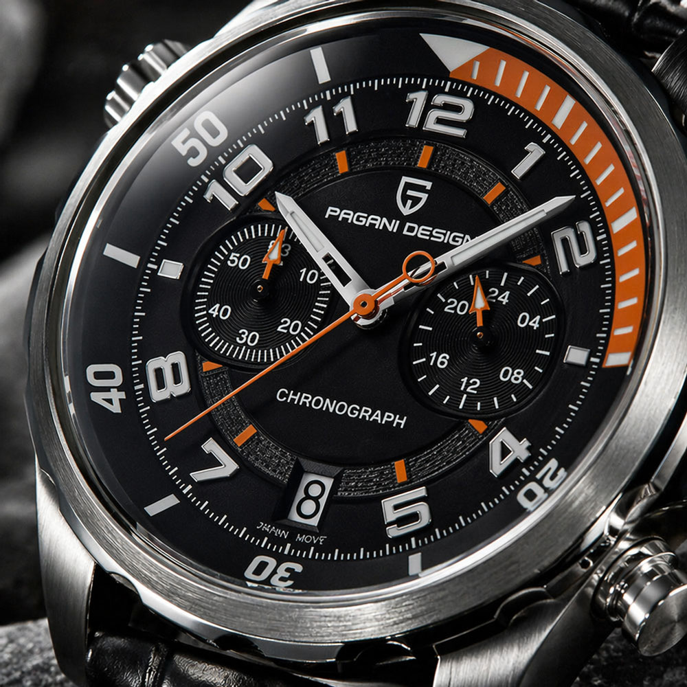 PAGANI DESIGN Classic Leather  - Chronograph Sport Watch บทวิจารณ์และราคา