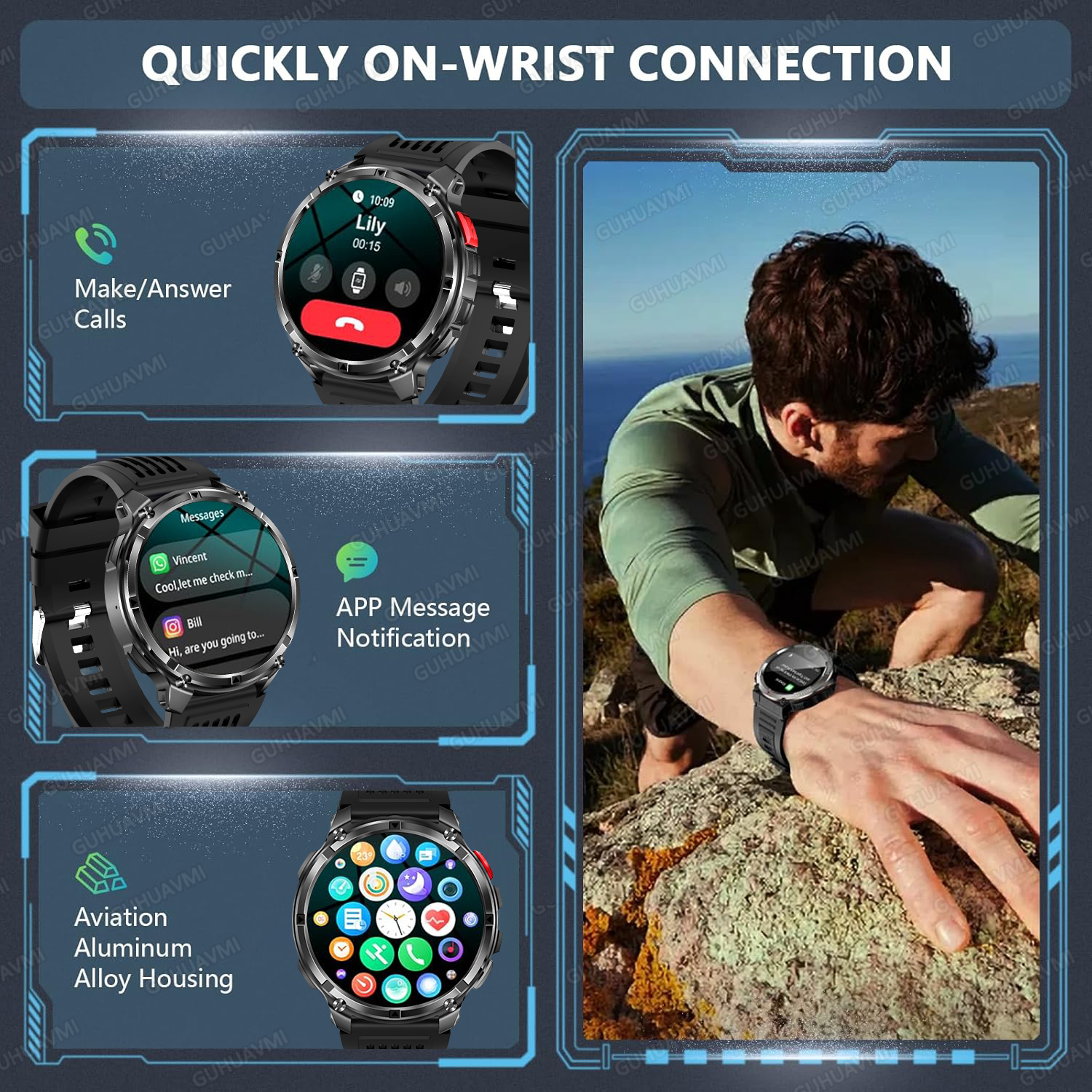 2026 New T-Rex3 Pro GPS Tracke - Smartwatch Rugged Watches For Men บทวิจารณ์และราคา