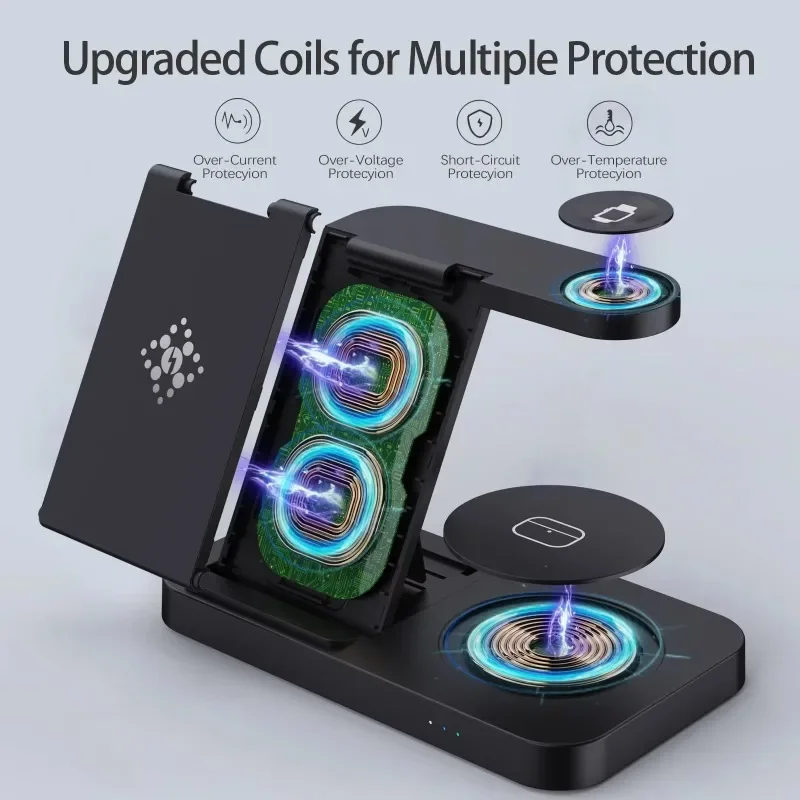 Travel 4 in 1 Wireless Charger - Iwatch Smartwatch บทวิจารณ์และราคา