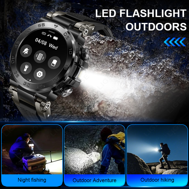 LIGE Rugged Military Smart Wat - Smartwatch Rugged Watches For Men บทวิจารณ์และราคา