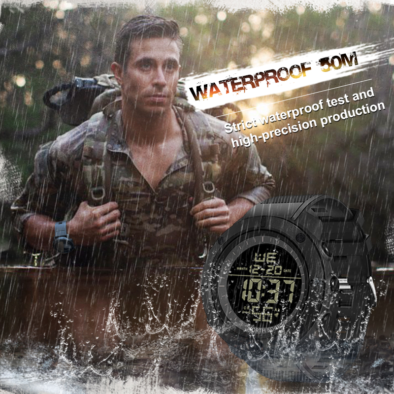 NORTH EDGE Mens Digital Watche - Smartwatch Army Watches For Men บทวิจารณ์และราคา