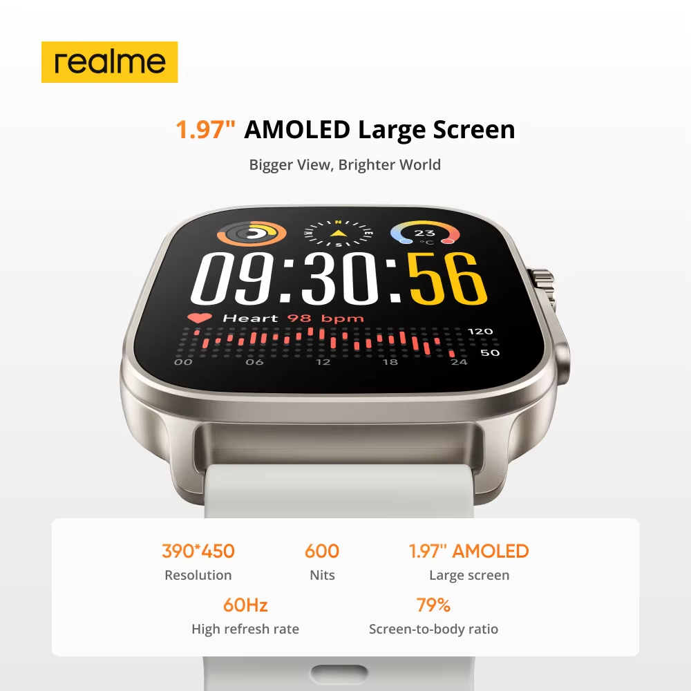 Global Version realme watch 5  - Heart Rate Gps Watch บทวิจารณ์และราคา