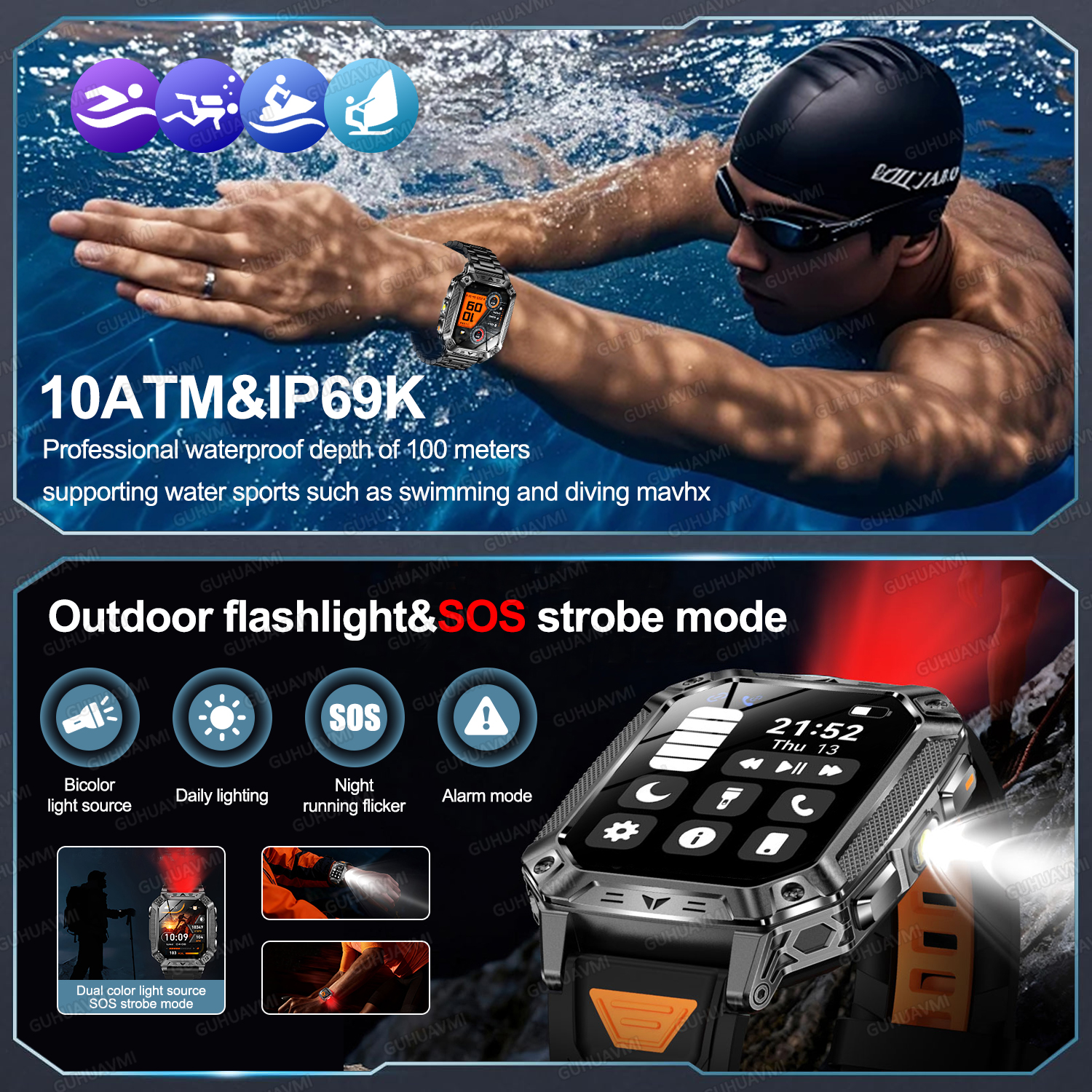 2026 New Military TANK Ultra P - Heart Rate Gps Watch บทวิจารณ์และราคา