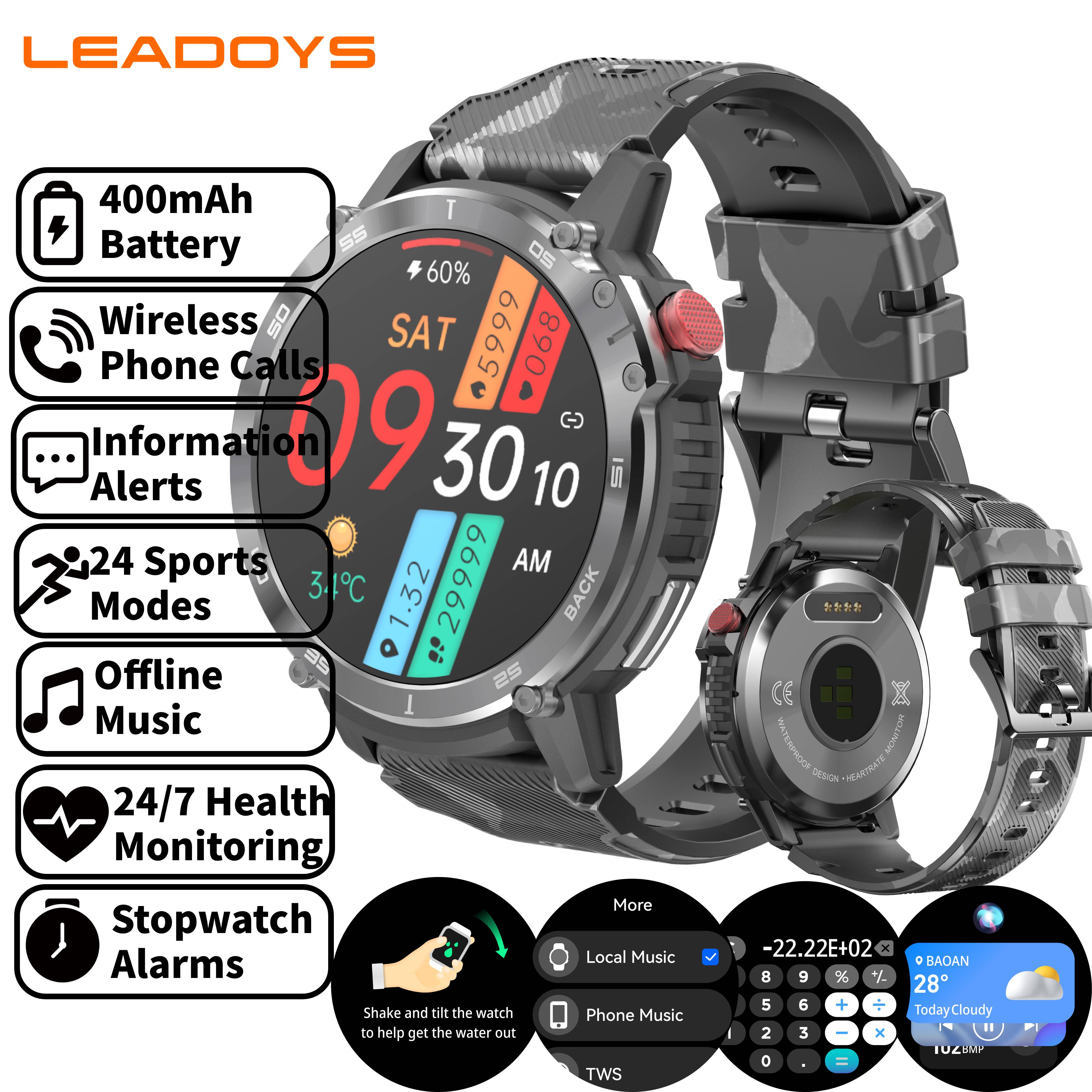 LEADOYS Smart Watch with Off-l - Smartwatch Online Watches For Men บทวิจารณ์และราคา