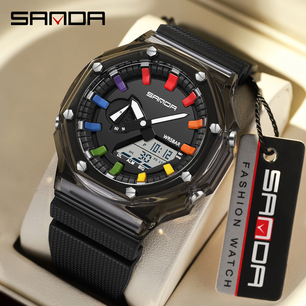 SANDA 3341Digital LED Watch Me - Smartwatch Army Watches For Men บทวิจารณ์และราคา