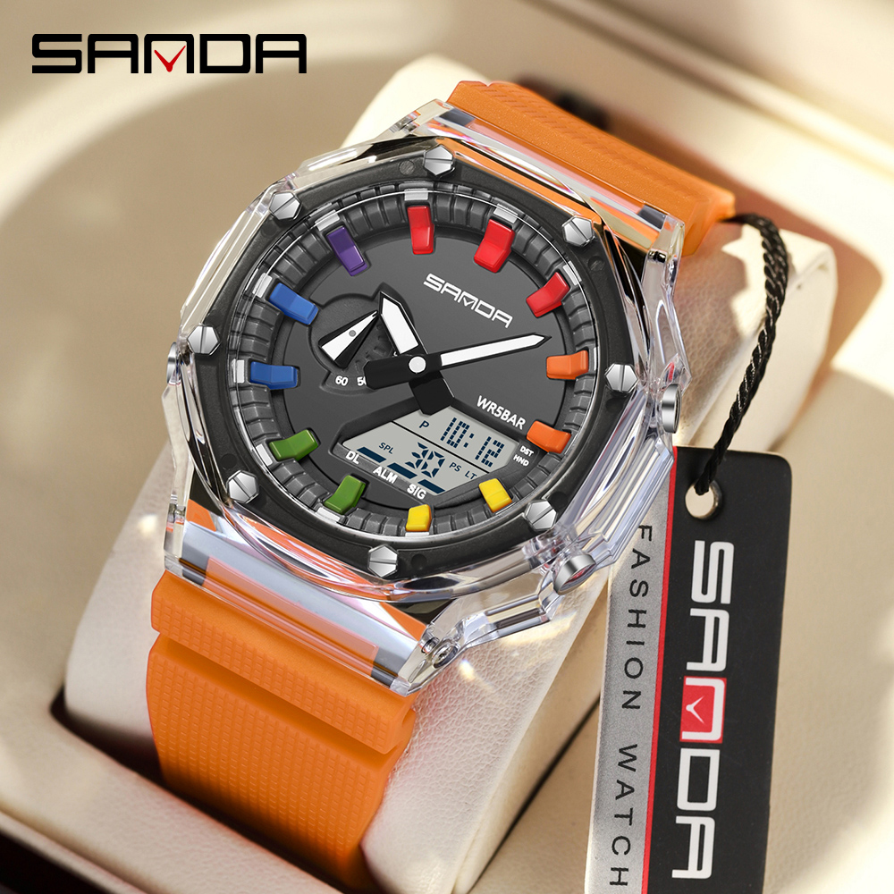 SANDA 3341Digital LED Watch Me - Smartwatch Army Watches For Men บทวิจารณ์และราคา