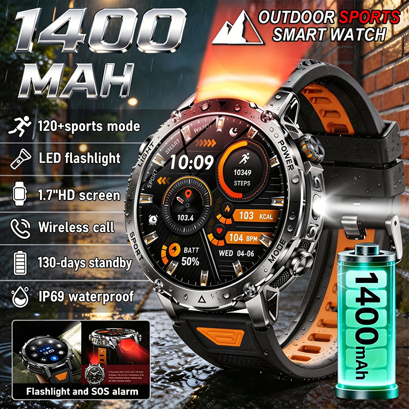 New Rugged Military SmartWatch - Smartwatch Rugged Watches For Men บทวิจารณ์และราคา